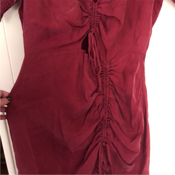 Red Ruched Dress - Picture 11 of 11